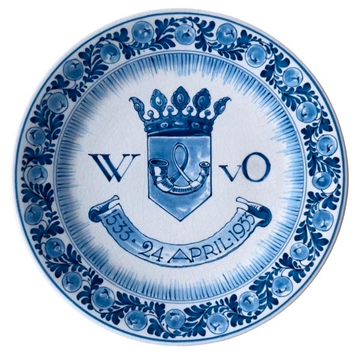 400e geboortedag van W. van Oranje - Porceleyne Fles (1932), Antiek en Kunst, Antiek | Wandborden en Tegels, Ophalen of Verzenden