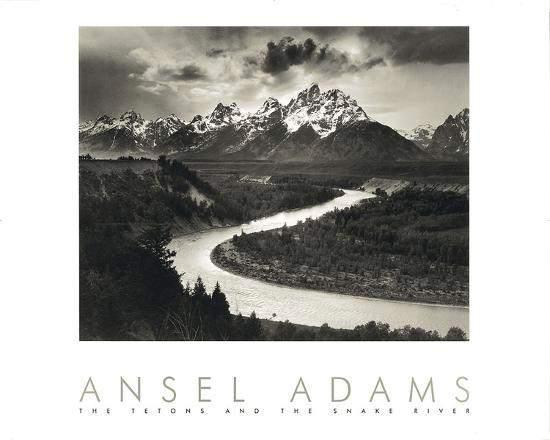 Ansel Adams - The Tetons and the Snake River - poster, Antiek en Kunst, Kunst | Designobjecten, Ophalen of Verzenden