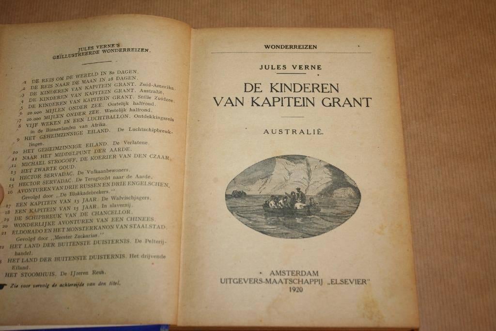 De kinderen van kapitein Grant Australië - Jules Verne 1920, Antiek en Kunst, Antiek | Boeken en Bijbels, Ophalen of Verzenden