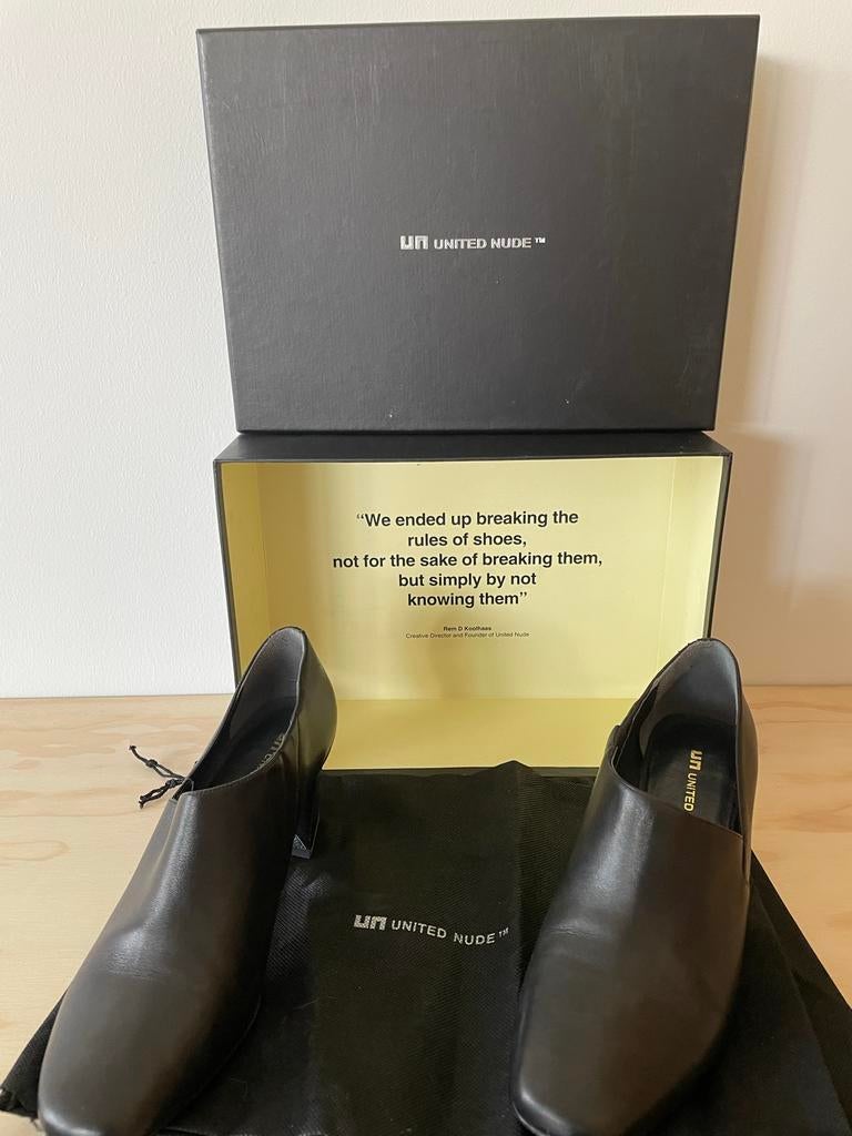 United Nude Twist Wrap Zwarte Schoenen Maat 39 (valt als 38), Ophalen of Verzenden, Zo goed als nieuw, Zwart, Schoenen met hoge hakken
