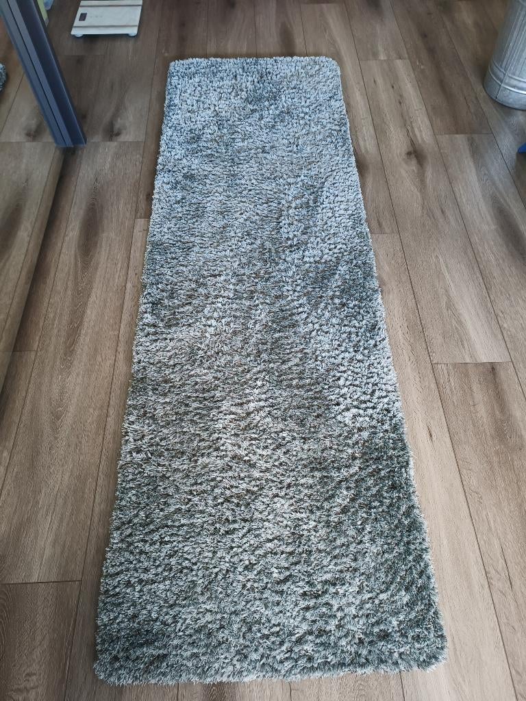 Hoogpolige loper/ kleed, Ophalen, Groen, 200 cm of meer, 50 tot 100 cm