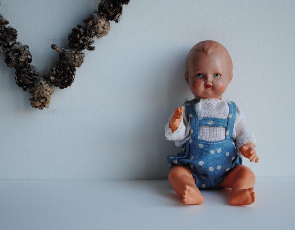 Antiek popje Minerva (Buschow & Beck) - celluloid, Antiek en Kunst, Ophalen of Verzenden