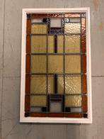 Art Deco Glas-in-lood voorzetraam, 58x95 cm, Ophalen