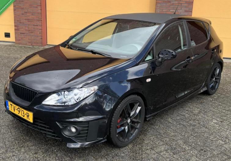 Seat ibiza fr 1.4 2008, Auto's, Seat, Particulier, Ibiza, Benzine, Hatchback, Handgeschakeld, Zwart, Grijs, Stof, Ophalen