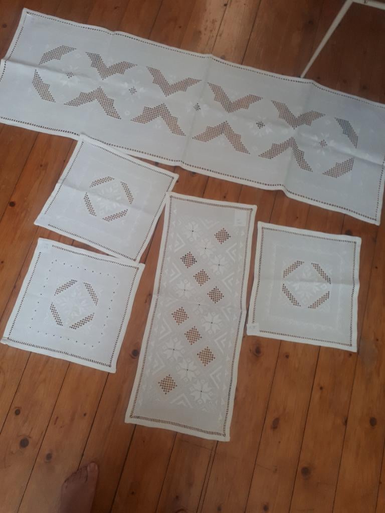 Brocante stoffen borduurwerk handgemaakt, Ophalen of Verzenden, Nieuw, Handborduren, Overige typen