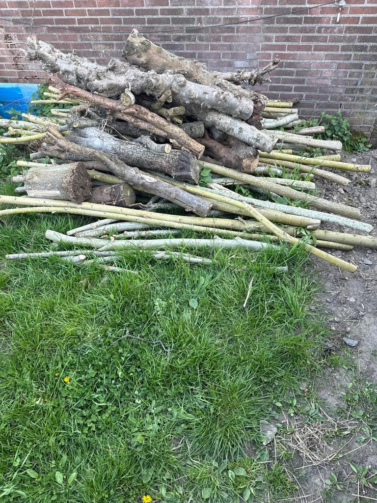Kachelhout: Wilg en Fruitboom Stammen & Takken, Tuin en Terras, Haardhout, Minder dan 3 m³, Ophalen of Verzenden, Overige houtsoorten