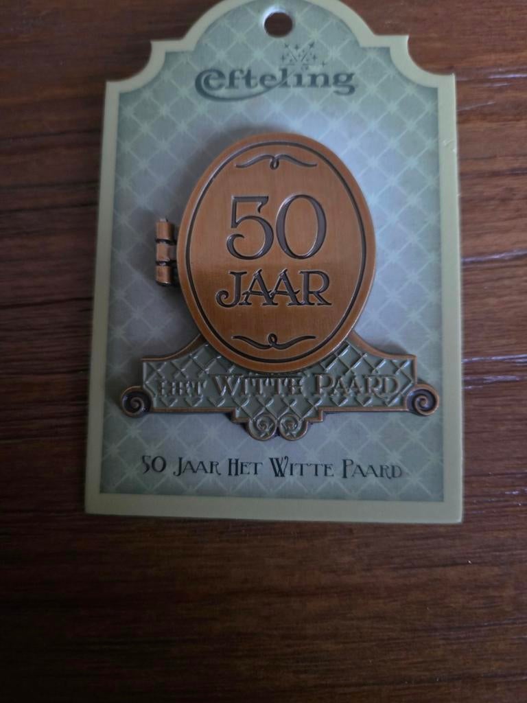 Efteling Het Witte Paard pin 50 jaar bestaan.    OOK TE RUIL, Verzamelen, Ophalen of Verzenden, Nieuw, Button of Speldje