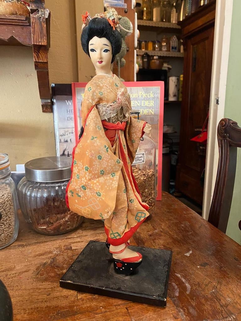 Vintage Japanse Geisha Pop in Kimono, Verzamelen, Ophalen of Verzenden