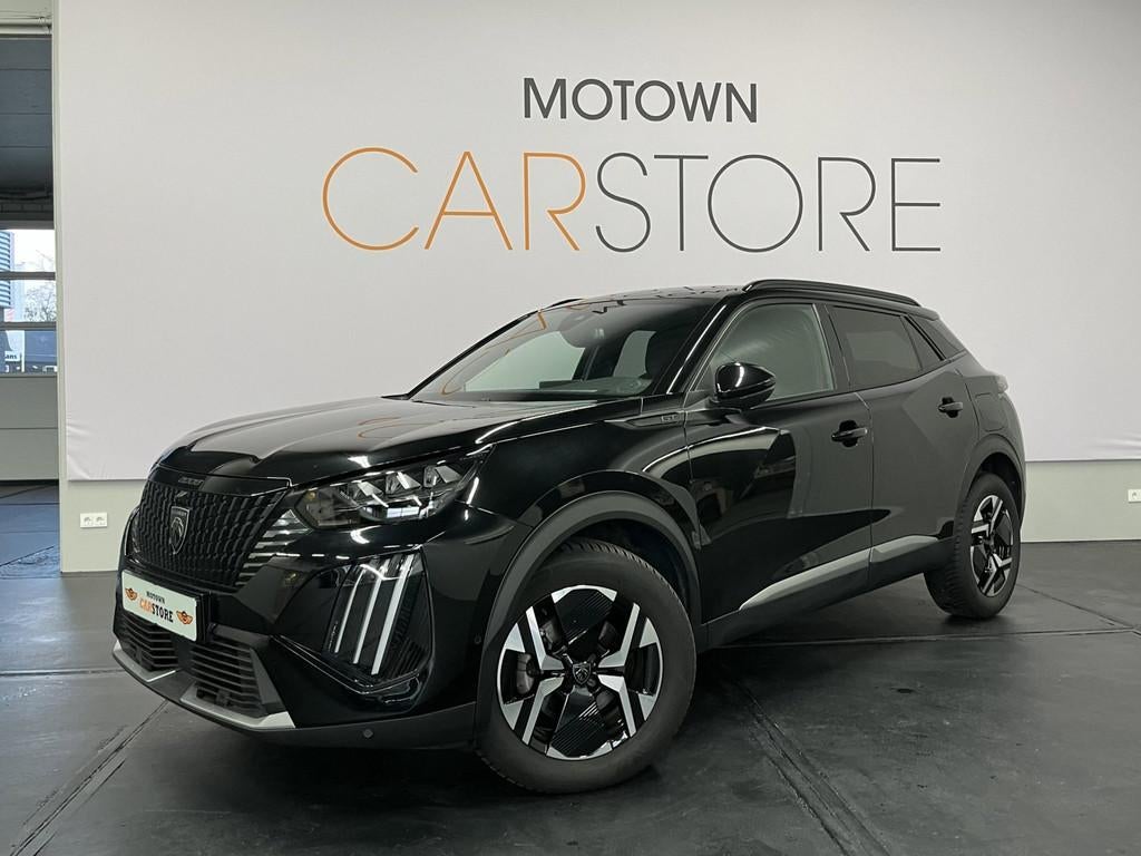 Peugeot 2008 1.2 Hybrid 145e GT Line 360 Camera Adapt. Cruis, Auto's, Peugeot, 145 pk, Zwart, 1199 cc, Leder en Stof