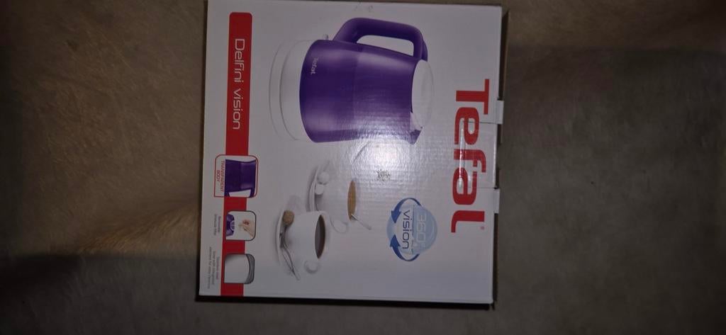 Tefal Delfini Vision Waterkoker - Paars, 1 tot 2 liter, Ophalen of Verzenden, Nieuw