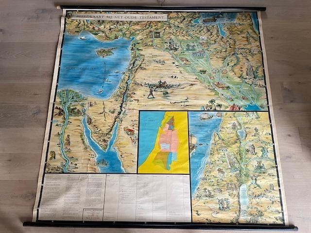 Schoolplaat Beeldplaat bij het Oude Testament Israel, Ophalen of Verzenden, Geschiedenis