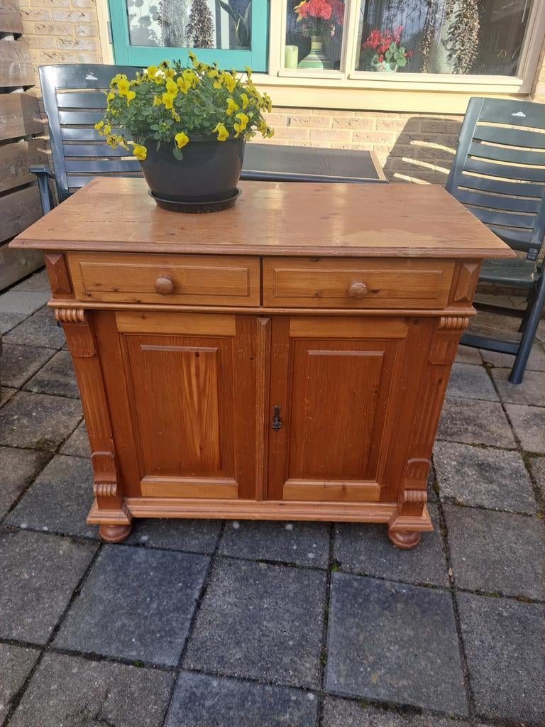 Originele Grenen Kast..met laden, Antiek en Kunst, Antiek | Meubels | Kasten, Ophalen