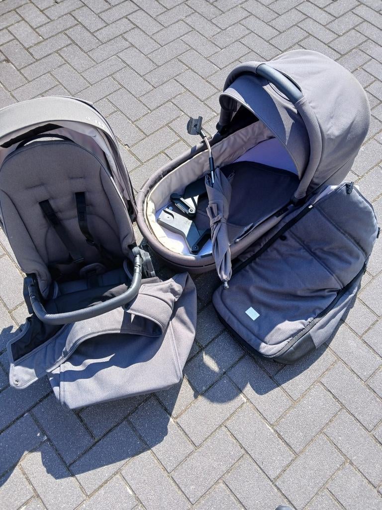 Kinderwagen onderdelen - Zitje, reiswieg en voetenzak, Kinderen en Baby's, Kinderwagens en Combinaties, Gebruikt, Met reiswieg