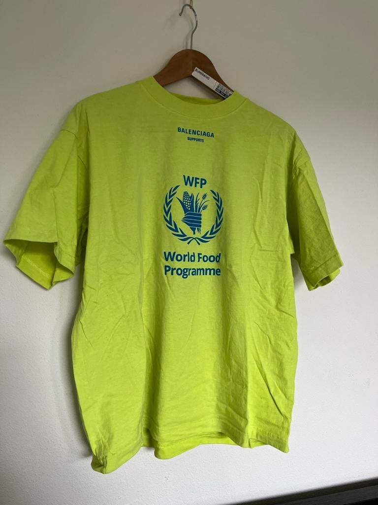 Balenciaga World Food Programme XS, Kleding | Heren, T-shirts, Ophalen, Zo goed als nieuw, Maat 46 (S) of kleiner, Zwart