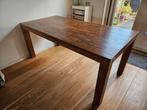Eettafel massief hout, Mecam Teak kleur, Huis en Inrichting, Tafels | Eettafels, Ophalen, Gebruikt, Teakhout, 200 cm of meer