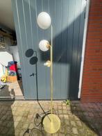 Messing vloerlamp met bollen, Ophalen, Gebruikt, Metaal
