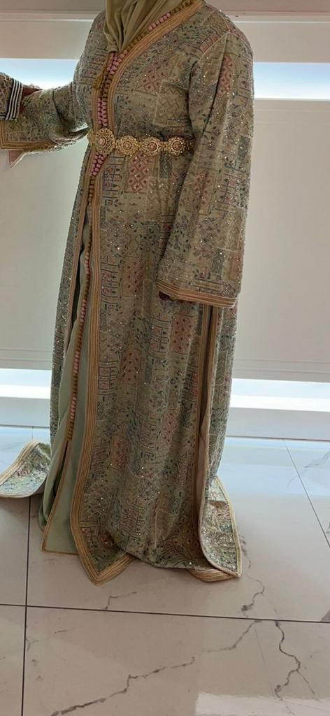 Marokkaanse takchita maat M, Kleding | Dames, Gelegenheidskleding, Maat 38/40 (M), Overige typen, Blauw, Ophalen of Verzenden