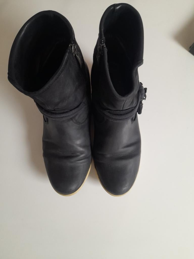 Enkellaarsjes, merk Footnotes, zwart nubuck, Kleding | Dames, Schoenen, Zwart, Ophalen of Verzenden, Footnotes, Gedragen