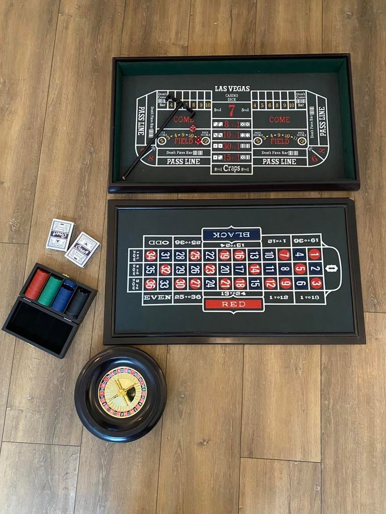 Casino game set 3 in 1, Ophalen, Zo goed als nieuw