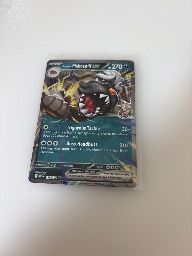 Arven’s Mabosstiff Ex Destined Rivals 139/182, Ophalen of Verzenden, Zo goed als nieuw, Losse kaart, Foil