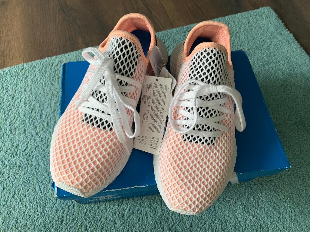 Adidas originals Deerupt Runner sneaker met overlay mt 40,5, Adidas, Nieuw, Oranje, Ophalen of Verzenden