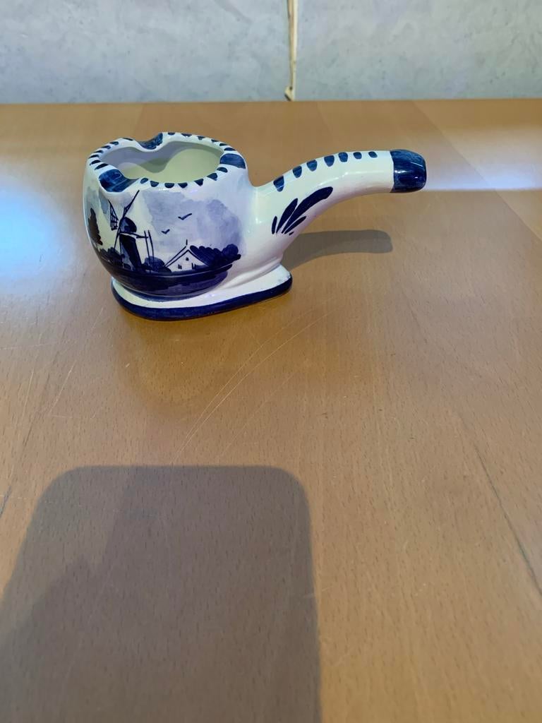 Delfts Blauw Pijpenkop Asbak, Antiek en Kunst, Antiek | Keramiek en Aardewerk, Ophalen of Verzenden