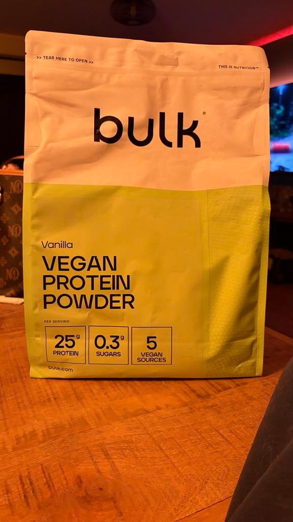 Bulk Vegan Proteïne Poeder - Vanille, Sport en Fitness, Gezondheidsproducten en Wellness, Ophalen of Verzenden, Nieuw, Poeder of Drank