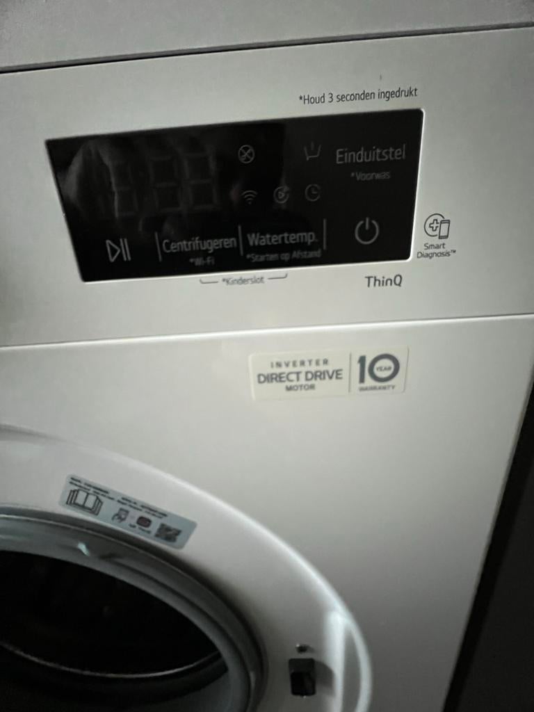 LG F4X100SNWH Wasmachine - 8kg, Inverter Direct Drive, 1200 tot 1600 toeren, 8 tot 10 kg, Ophalen of Verzenden, Zo goed als nieuw