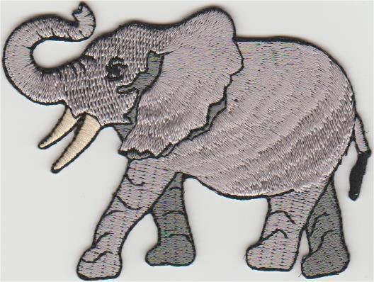 Olifant stoffen opstrijk patch embleem #1, Verzamelen, Overige Verzamelen, Nieuw, Ophalen of Verzenden