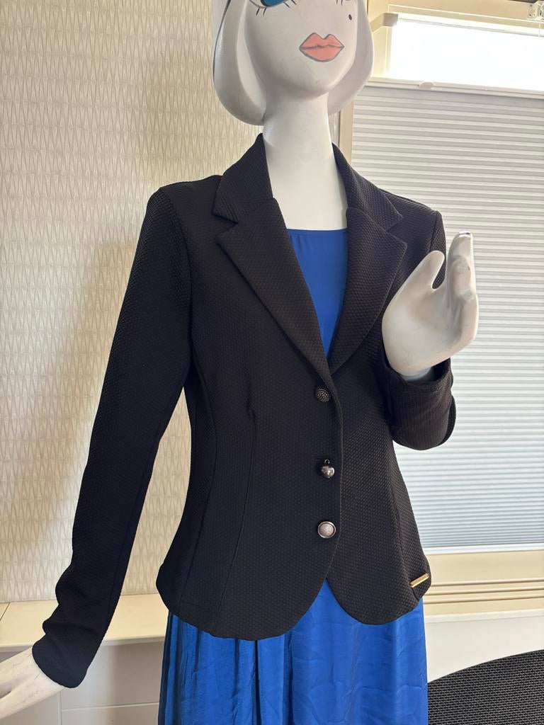 Rinascimento getailleerde blazer met 3 verschillende knopen, Verzenden, Zwart, Maat 42/44 (L), Jasje