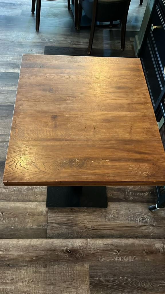 5 bistro tafels, Ophalen, Gebruikt, 50 tot 100 cm, Vierkant