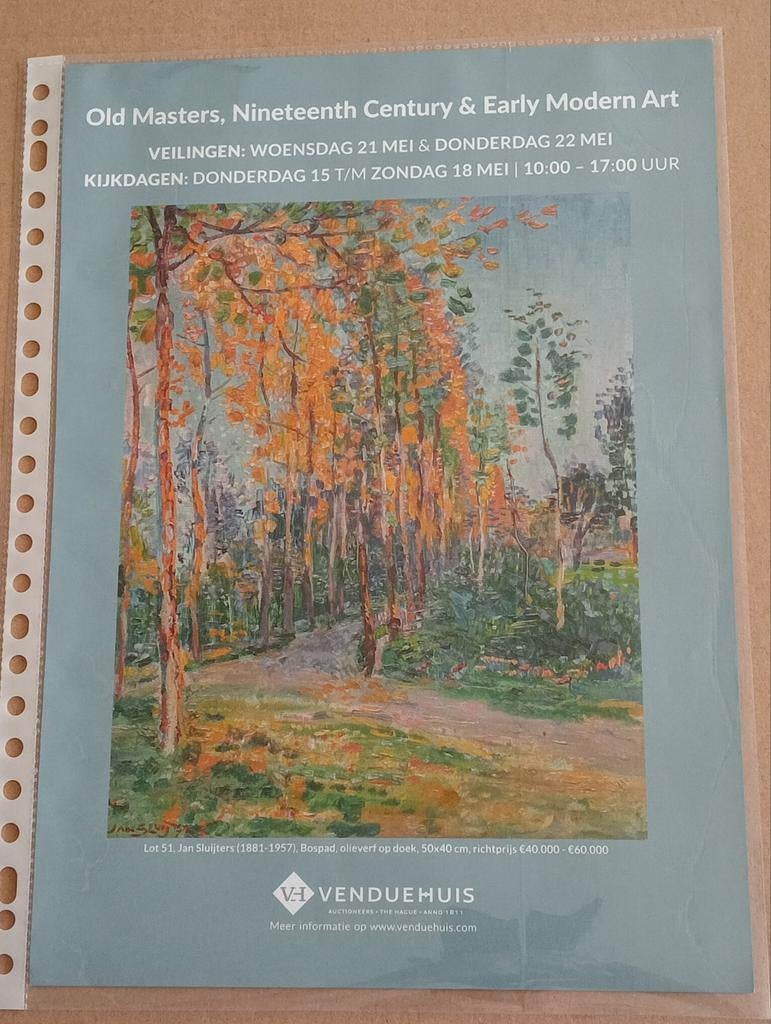 Jan Sluijters affiche, Ophalen of Verzenden, 1980 tot heden, Knipsel(s)