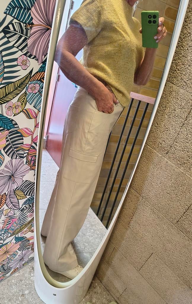 Leer look broek XL Studio Anneloes, Kleding | Dames, Maat 46/48 (XL) of groter, Ophalen of Verzenden, Zo goed als nieuw, Lang