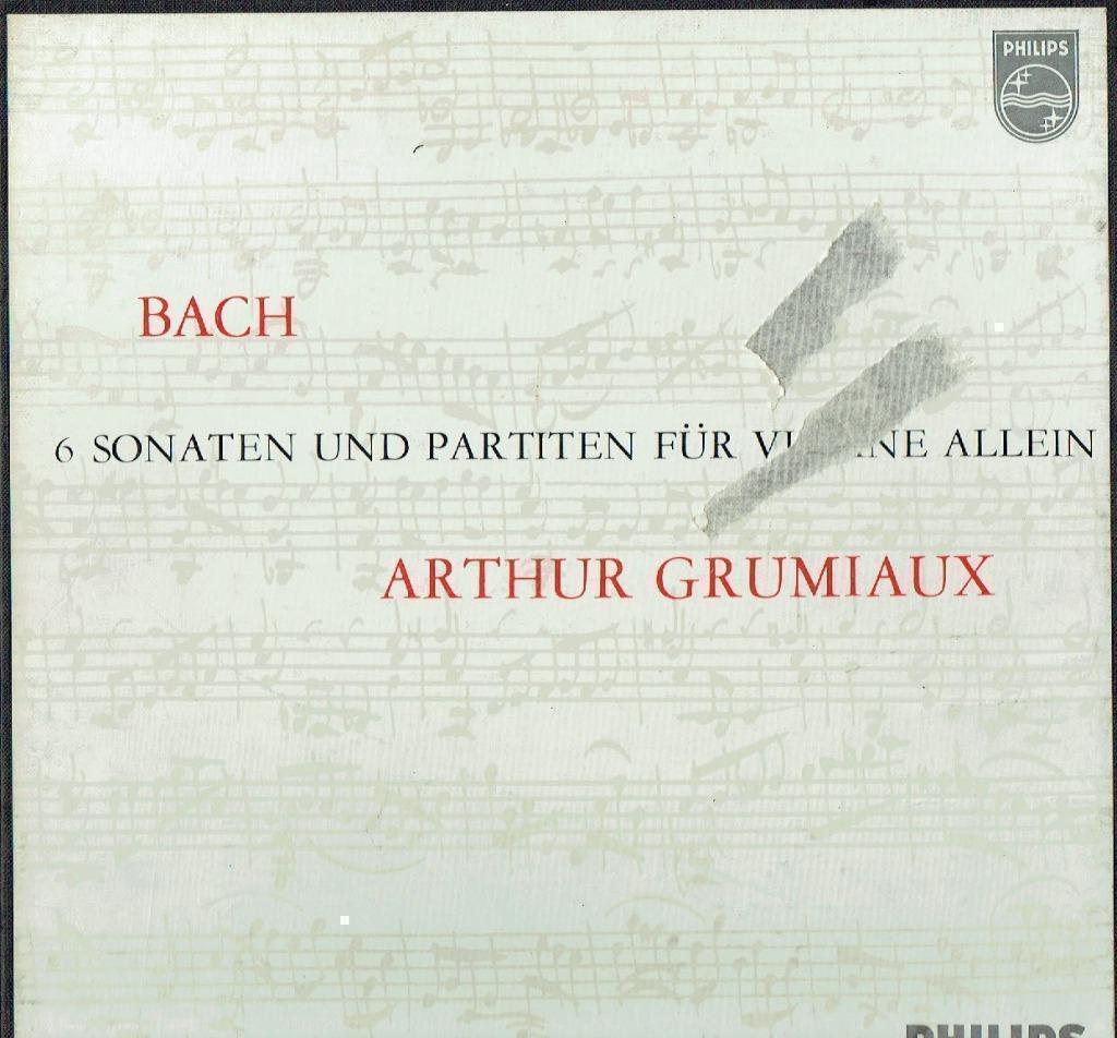 Arthur Grumiaux Bach 6 Sonatas Partitas For Violin Solo 3LP, Ophalen, Kamermuziek, Zo goed als nieuw, 12 inch