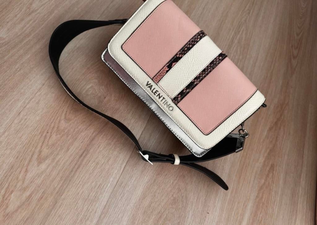Valentino Roze Crossbody Tas met 2 Vakken, Verzenden, Gebruikt, Roze, Schoudertasje