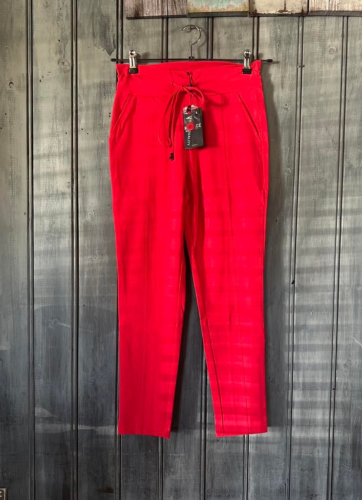 Mi Piace travelstof broek skinny 7/8 lengte maat: S of M Red, Maat 38/40 (M), Nieuw, Ophalen of Verzenden, Lang