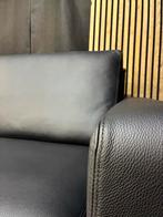 Gispen AD 3-zits bank - Nieuw Toledo zwart leer, Ophalen, ., Driepersoons, Zo goed als nieuw