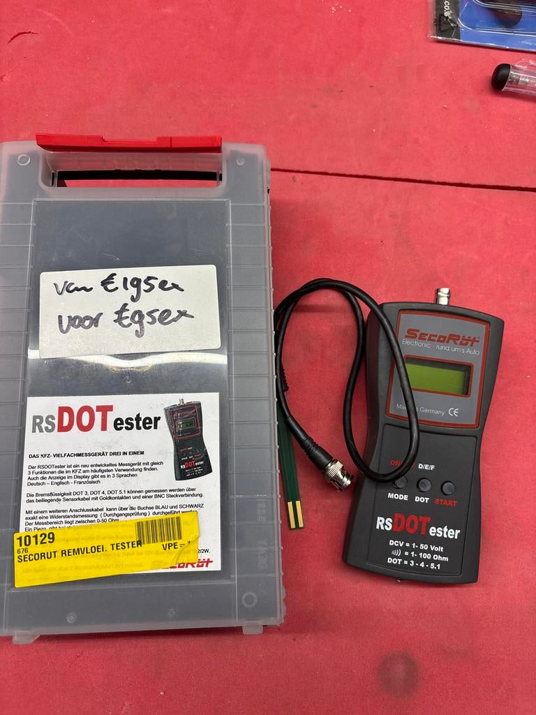 SecoRüt RSDOTester remvloeistof tester, Securot, Secorot, Verzenden, Zo goed als nieuw