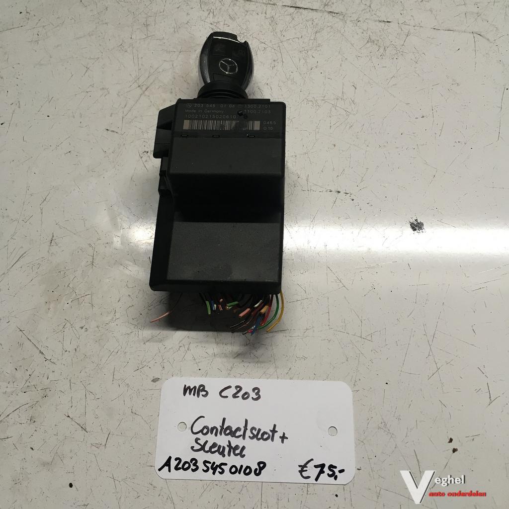 Mercedes C203 Contactslot met sleutel A 203 545 0108, Gebruikt, -, -, Ophalen of Verzenden