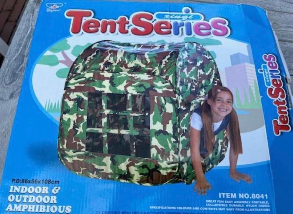 Bijna gratis - Zingi speeltent camouflage - binnen en buiten, Ophalen of Verzenden, Zo goed als nieuw