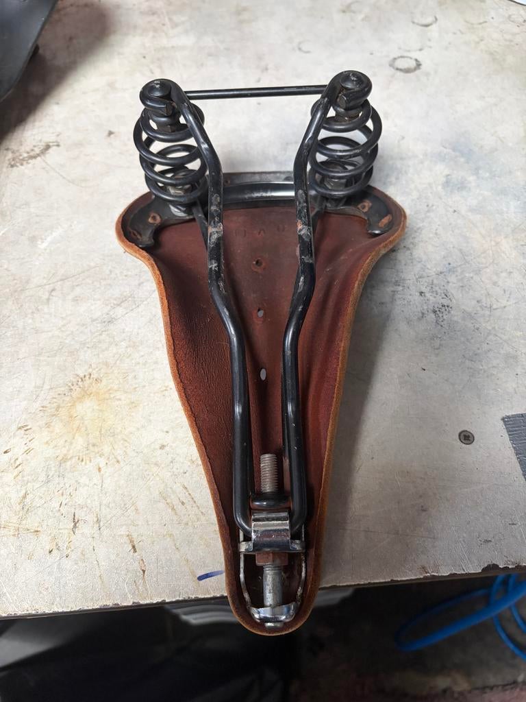 Brooks Leren Fietszadel - Vintage Stijl, Fietsen en Brommers, Fietsonderdelen, Gebruikt, Leer, Ophalen of Verzenden, Zadel