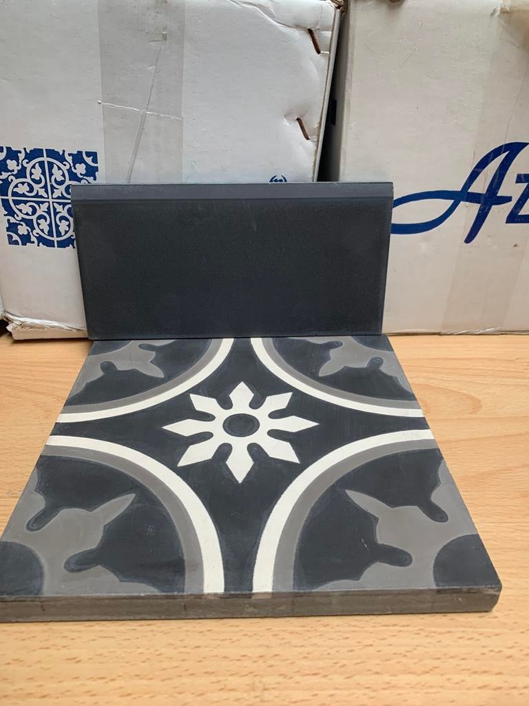 Azule Portugese cementtegels 20x20 van Designtegel, Doe-het-zelf en Verbouw, Tegels, Ophalen, Overige materialen, Nieuw, 20 tot 40 cm