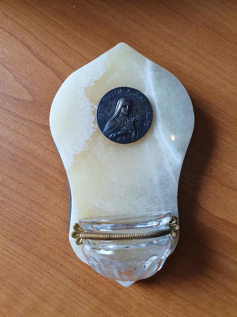 Antieke Franse muurplaquette – religieus wijwatervat, Antiek en Kunst, Ophalen of Verzenden