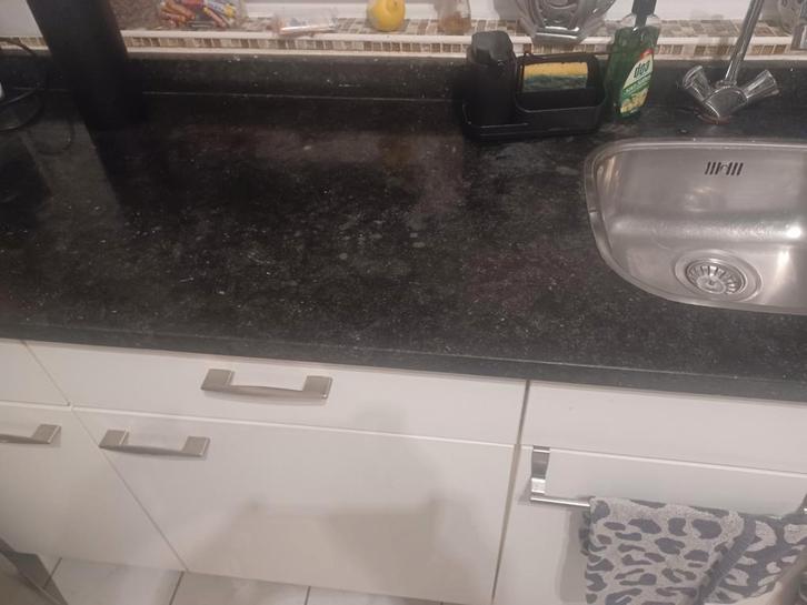 Granieten aanrechtblad *Gratis*, Huis en Inrichting, Keuken | Complete keukens, Gebruikt, Overige typen, Zwart, Graniet of Steen