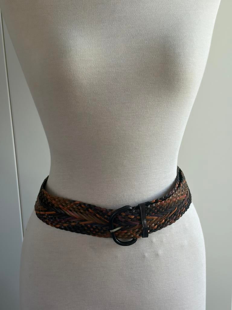 Mooie gevlochten leren riem, Overige kleuren, Echt leder, Tailleriem, Ophalen of Verzenden