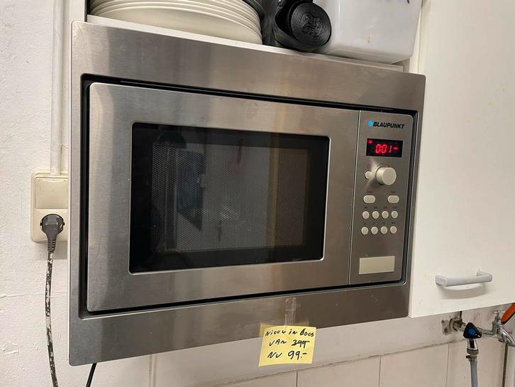 Blaupunkt Inbouw Magnetron - Nieuw in doos voor 50cm kast, Witgoed en Apparatuur, Magnetrons, Nieuw, Inbouw, Magnetron, 45 tot 60 cm