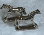 2 messenleggers beeldjes van paarden metaal, Antiek en Kunst, Antiek | Bestek, Ophalen of Verzenden