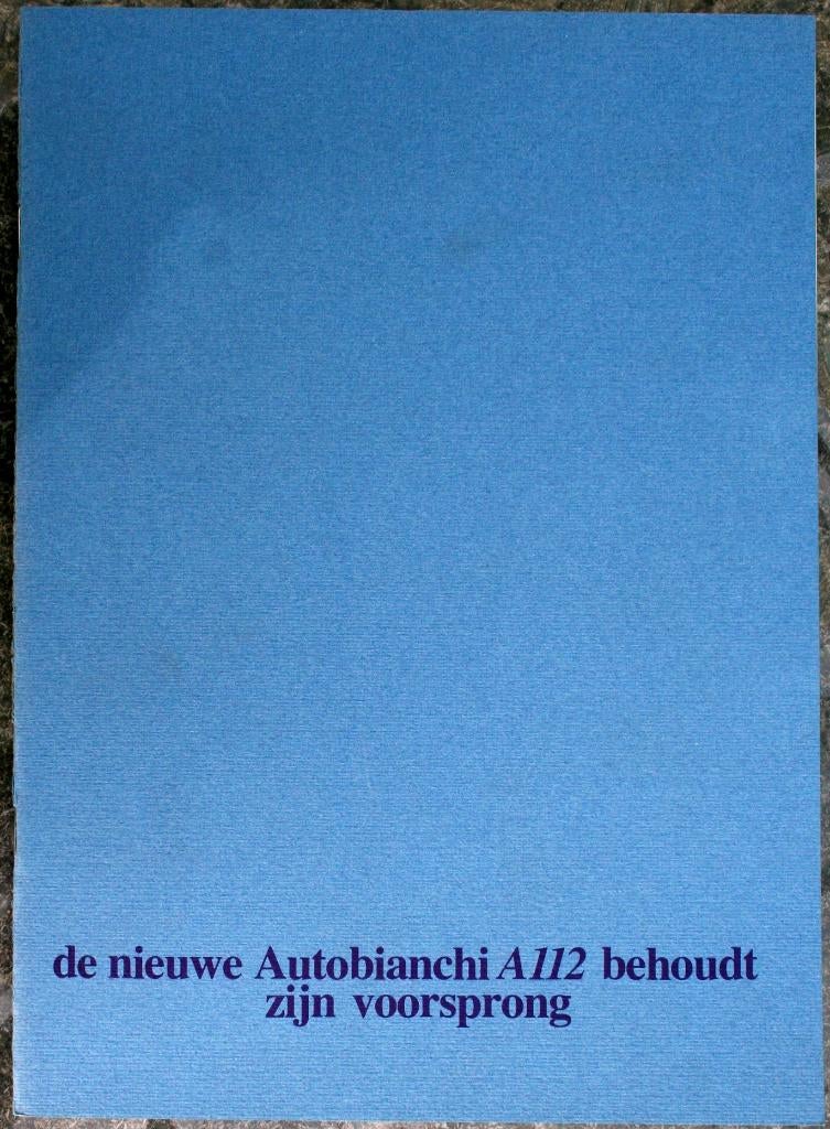 Autobianchi A112, Nederlandse folder uit 1978, Ophalen of Verzenden, Zo goed als nieuw, Auto's