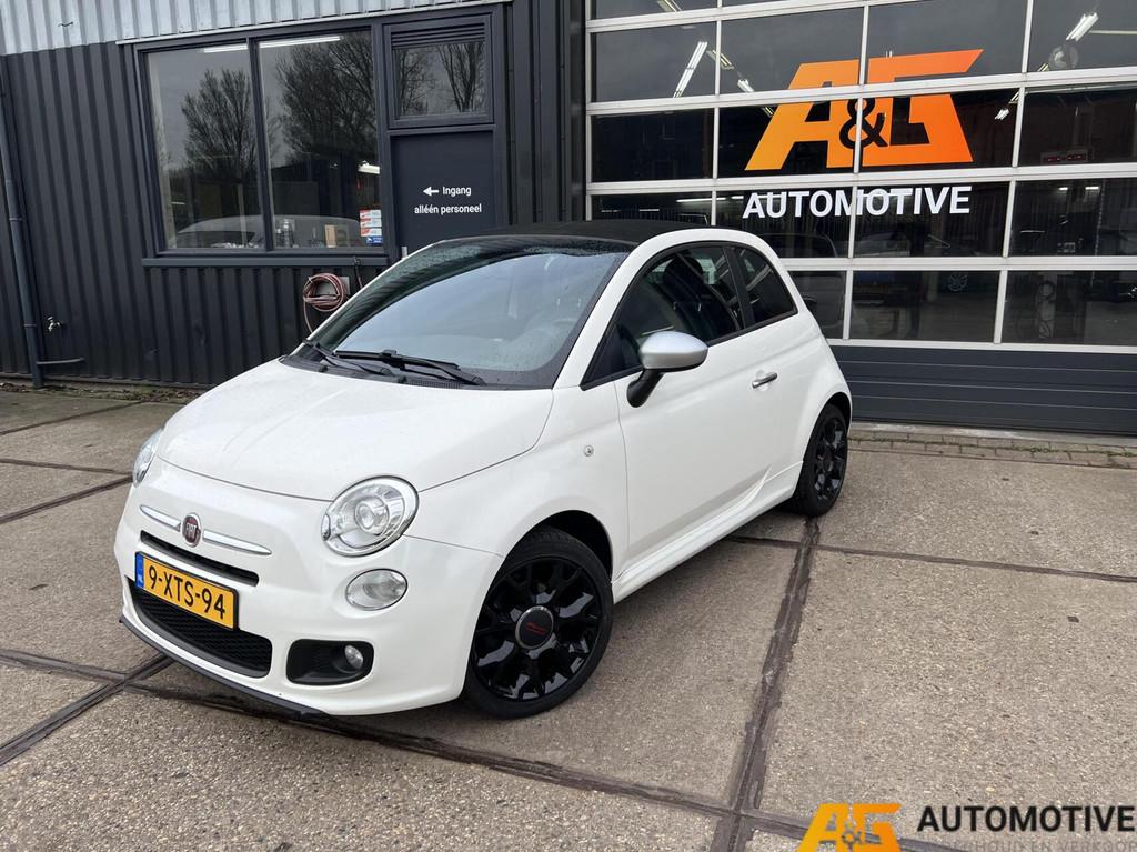 Fiat 500C 0.9 TwinAir 500S | Cabrio | Automaat | Airco | PDC, Cabriolet, Parkeersensor, Wit, Bedrijf
