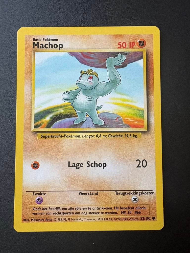 Machop 52/102 Base Set Nederlands, Ophalen of Verzenden, Zo goed als nieuw, Losse kaart